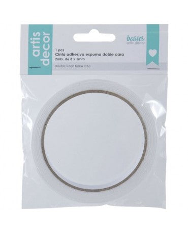 Adhesivos foam 3D rollo 2 m x 1 mm espesor 1