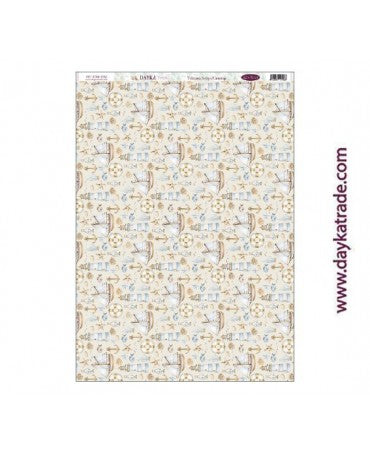 TELA ENCUADERNACION DAYKA 70X32cm Bendiciones Barcos 1
