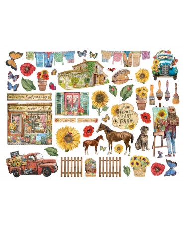 DIE CUTS Stamperia Sunflower Art 2