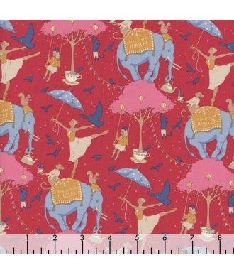 Tela Tilda Jubilee Circus Life Red 1