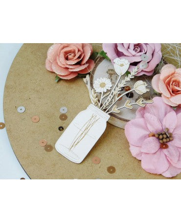 Madera Tarro con Flores kreatywna pracownia 1