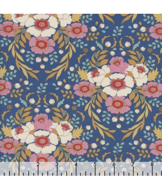 Tela Tilda Jubilee Anemone Blue 1
