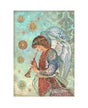 Papel arroz Stamperia A4 Christmas Greetings angel 1