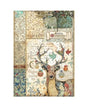 Papel arroz Stamperia A4 Christmas Greetings ciervo 1