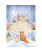Papel arroz Stamperia A4 Winter Valley zorro y conejo 1
