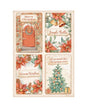 Papel arroz Stamperia A4 All Around Christmas 4 tarjetas 1