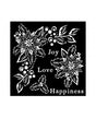 STENCIL Stamperia 18x18cm Christmas Joy, Love, Happiness 1