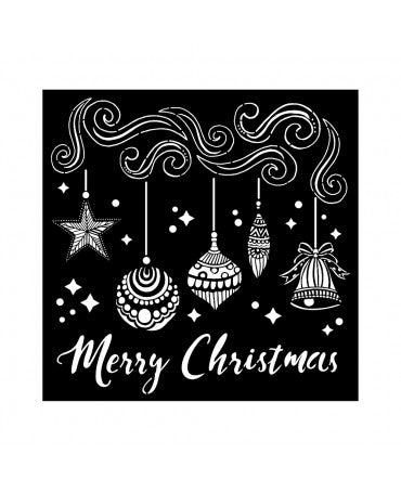 STENCIL Stamperia 18x18cm Merry Christmas campanas 1