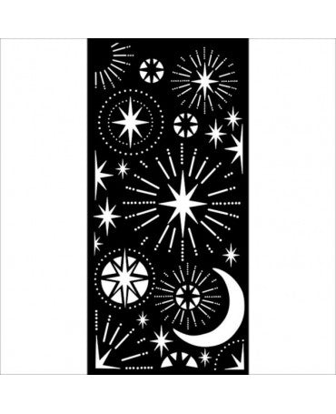 STENCIL Stamperia 12x25cm Estrellas y luna de Navidad 1
