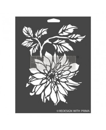 Stencil PRIMA 23x30cm Dahlia Garden 1