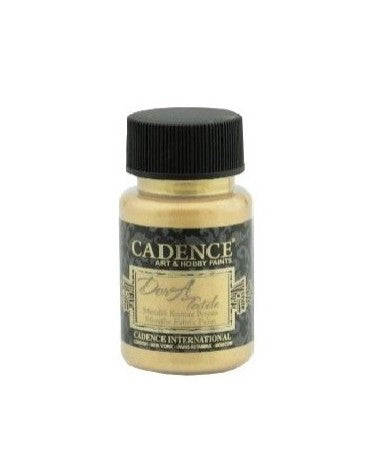 Pintura Metalica Textil Cadence Oro Blanco 1