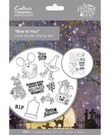 Sello silicona Crafters Companion All Hallows Eve Boo to You 1