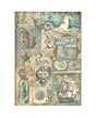 Papel arroz Stamperia A4 Songs of the Sea textura 1