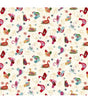 Tela Henry Glass Fabrics Scandinavian Holiday Bird Ornament Toss 1