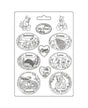 Molde Stamperia A4 WOODLAND OVAL PLATES 1
