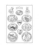 Molde Stamperia A4 WOODLAND OVAL PLATES 1