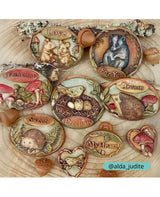 Molde Stamperia A4 WOODLAND OVAL PLATES 2