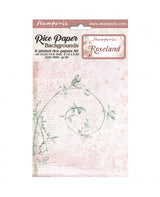 Papel arroz Stamperia A6 ROSELAND backgrounds (8UD) 1