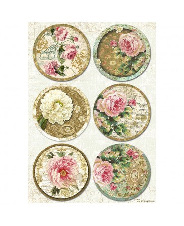Papel arroz Stamperia A4 PRECIOUS CIRCULOS 1