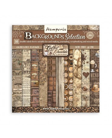 COLECCIÓN 20X20 STAMPERIA COFFEE AND CHOCOLATE Backgrounds 1