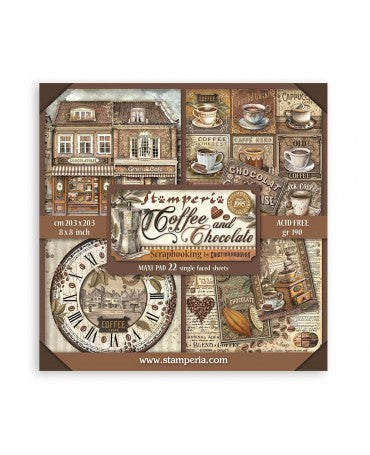COLECCIÓN 20X20 STAMPERIA MAXI PAD Coffee and Chocolate 1