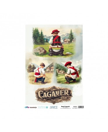 Papel Arroz Seda JAPONÉS SOFT A3 NAVIDAD CAGANER 2 1