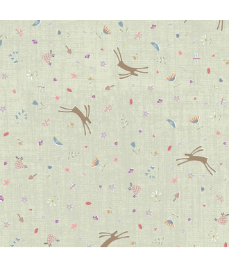 Tela Devonstone Slow and Steady Bunny Toss Blue 1