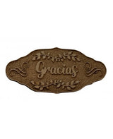 MADERA SELLO ALTO RELIEVE 10-12CM GRACIAS 1