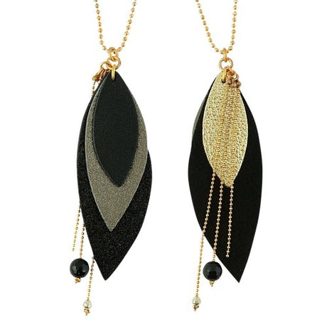 Colgante ni une ni deux pop noir oro rosa 1