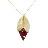Collar ni une ni deux tulipe prune oro rosa 1