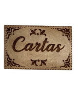 MADERA SELLO BAJO RELIEVE 10-12CM CARTAS 1