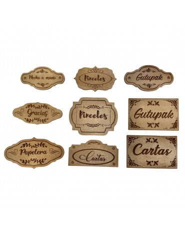 MADERA SELLO BAJO RELIEVE 10-12CM CARTAS 2