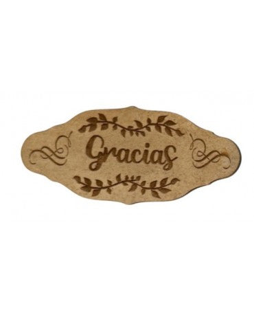 MADERA SELLO BAJO RELIEVE 10-12CM GRACIAS 1