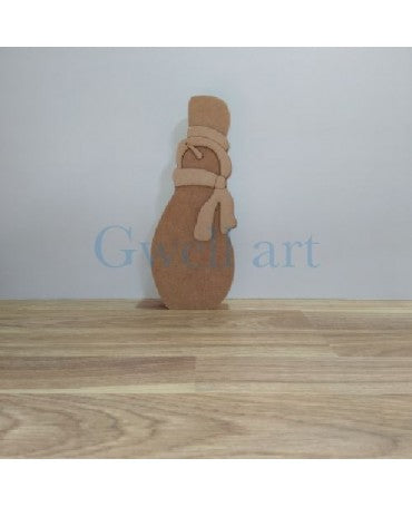 madera Muñeco de Nieve 23cm 1