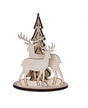 Madera BODEGON ESCENA NAVIDAD RENOS CON ARBOL 24X16,3CM 1