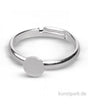 Anillo con placa platino 6 mm 2 UD 1