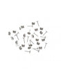 Pendientes tipo clavo 6mm 50pcs Plata 1