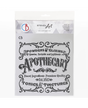 STENCIL CIAO BELLA Apothecary old sign 20x20cm 1