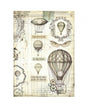 Papel arroz Stamperia A4 VOYAGES FANTASTIQUES BALLOON 1