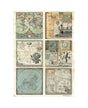 Papel arroz Stamperia A4 VOYAGES FANTASTIQUES 6 CARDS 1