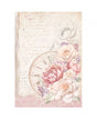Papel arroz Stamperia A4 ROMANCE FOREVER CLOCK 1