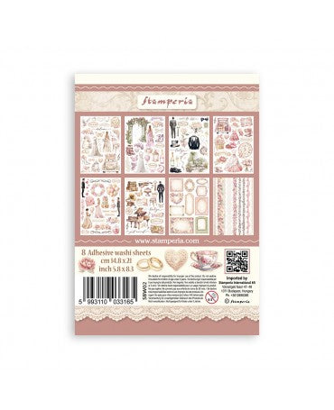 Washi Tape STAMPERIA 8 HOJAS A5 ROMANCE FOREVER 2
