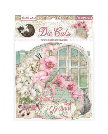 DIE CUTS Stamperia Orchids and Cats 1