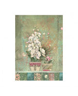 Papel arroz Stamperia A6 Orchids and Cats backgrounds (8UD) 2