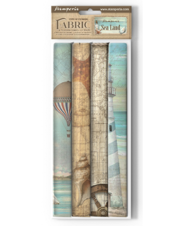 FABRIC Stamperia Sea Land 30x30cm 4pc 1
