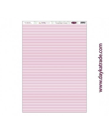 TELA ENCUADERNACION DAYKA 70X32cm Rayas Rosa 1