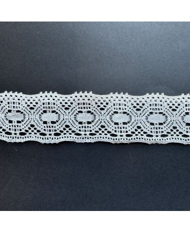 PUNTILLA ALGODÓN CIRCULO CENTRAL BLANCA 50mm 1