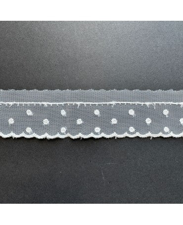 PUNTILLA TUL LUNARES Y ONDAS BLANCA 40mm 1