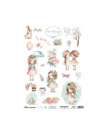 Papel Arroz Seda JAPONÉS SOFT A3 CUTE SPRING 1 1