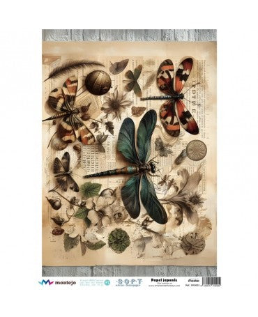 Papel Arroz Seda JAPONÉS SOFT A3 Bichos SPA5653 1